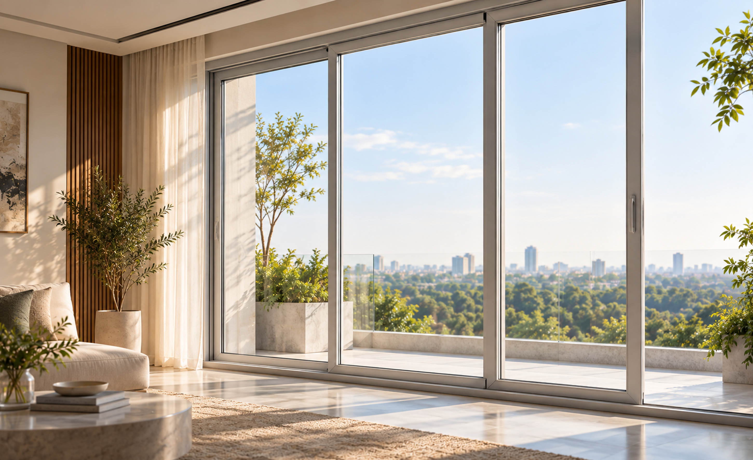 A close-up of an IndiFrame window in an Indian home